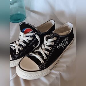 Grateful Dead Black Canvas Sneakers